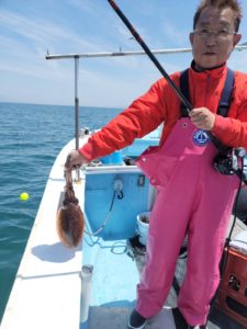 ４月２１日の釣果 コウイカ釣り 汐音丸